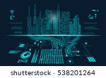 abstract technology background  ... | Shutterstock .eps vector #538201264