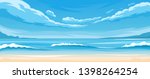 vector illustration of seascape ... | Shutterstock .eps vector #1398264254