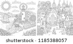 coloring pages. coloring book... | Shutterstock .eps vector #1185388057