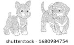 animal coloring pages. cute... | Shutterstock .eps vector #1680984754