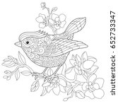Coloring Book Page Of Sparrow...
