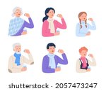 people of different ages drink... | Shutterstock .eps vector #2057473247