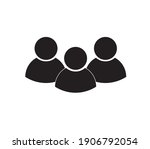 black flat icon of group of... | Shutterstock .eps vector #1906792054