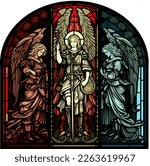 Archangel Grouping In Stained...