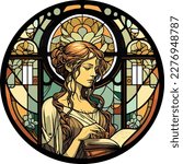 Art Nouveau Stained Glass...