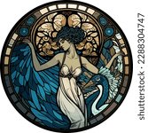 Stained Glass Round Window Of A ...
