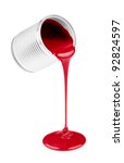 Red Liquid Paints Spouting From ...