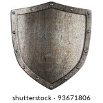 Aged Metal Shield Isolated On...