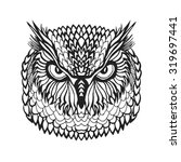 Zentangle Stylized Eagle Owl...
