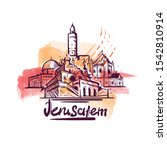 Jerusalem Abstract Art Color...
