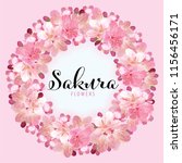 sakura flowers background... | Shutterstock .eps vector #1156456171