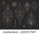 vector set of sacred geometric... | Shutterstock .eps vector #1203717547