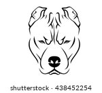 dog breed line art logo   pit...