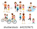 set of family with various... | Shutterstock .eps vector #641519671