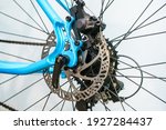 Bicycle disc brake close up picture