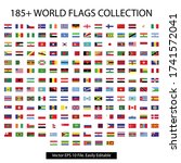 world flag collection with... | Shutterstock .eps vector #1741572041