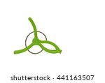 clothespin green isolated. | Shutterstock . vector #441163507