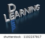the words deep learning on a... | Shutterstock . vector #1102237817