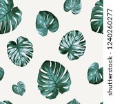 floral seamless pattern green... | Shutterstock .eps vector #1240260277