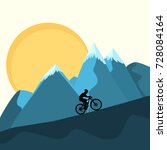 cross country mountain bike... | Shutterstock .eps vector #728084164