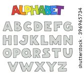 hand drawn alphabet. cartoon... | Shutterstock .eps vector #396965734