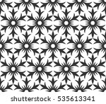 monochrome geometric seamless... | Shutterstock .eps vector #535613341