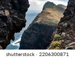 Rocky ocean coast landscape of Madeira