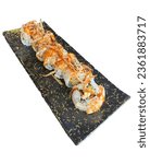 Vibrant japanese sushi rolls...