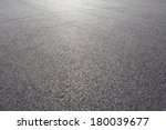 close-up horizontal view of new asphalt road