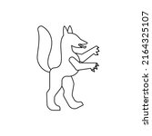fox heraldic animal linear... | Shutterstock .eps vector #2164325107