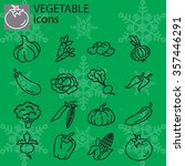 web icons set   vegetables | Shutterstock .eps vector #357446291