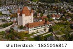 Thun Castle in Switzerland from above - amazing drone footage