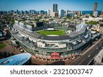 Small photo of Wrigley Field Baseball stadium Chicago - home of the Chicago Cubs - CHICAGO, UNITED STATES - JUNE 06, 2023