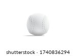 Blank White Baseball Ball With...