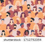 crowd seamless pattern. crowd... | Shutterstock .eps vector #1712752354