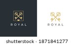 royal gold key icon. modern... | Shutterstock .eps vector #1871841277