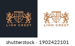 luxury lion crest heraldry logo.... | Shutterstock .eps vector #1902422101