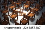 Empty Classroom With A Lot Of...