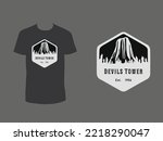 devils tower hills t shirt design 