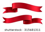 set of decorative red ribbon... | Shutterstock . vector #315681311