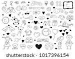 collection of valentine's cards ... | Shutterstock .eps vector #1017396154