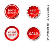 set of red sale stickers... | Shutterstock .eps vector #272982011