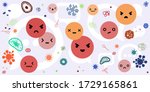 vector illustration of virus... | Shutterstock .eps vector #1729165861