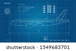 aircraft in outline style.... | Shutterstock . vector #1549683701