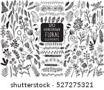 hand drawn vintage floral... | Shutterstock .eps vector #527275321