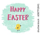 Easter Greeting Card With Hand...