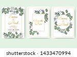 wedding floral invitation card... | Shutterstock .eps vector #1433470994