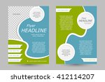 vector flyer template design.... | Shutterstock .eps vector #412114207