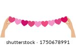 a paper crafted as heart shape... | Shutterstock .eps vector #1750678991