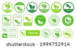 set of vegan badges icons.... | Shutterstock .eps vector #1999752914